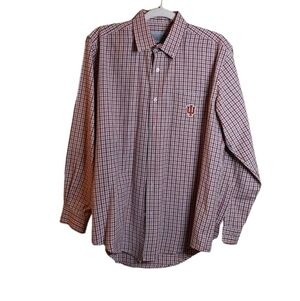CAMPUS Specialties Mens Indiana Hoosier Long Sleeve Button Front Shirt- size M